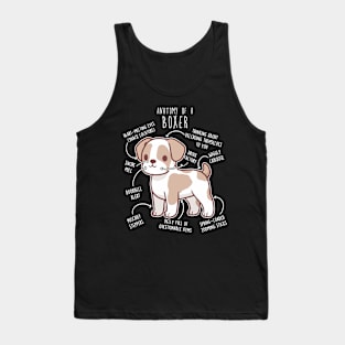 Boxer Dog Parti Color Anatomy Tank Top